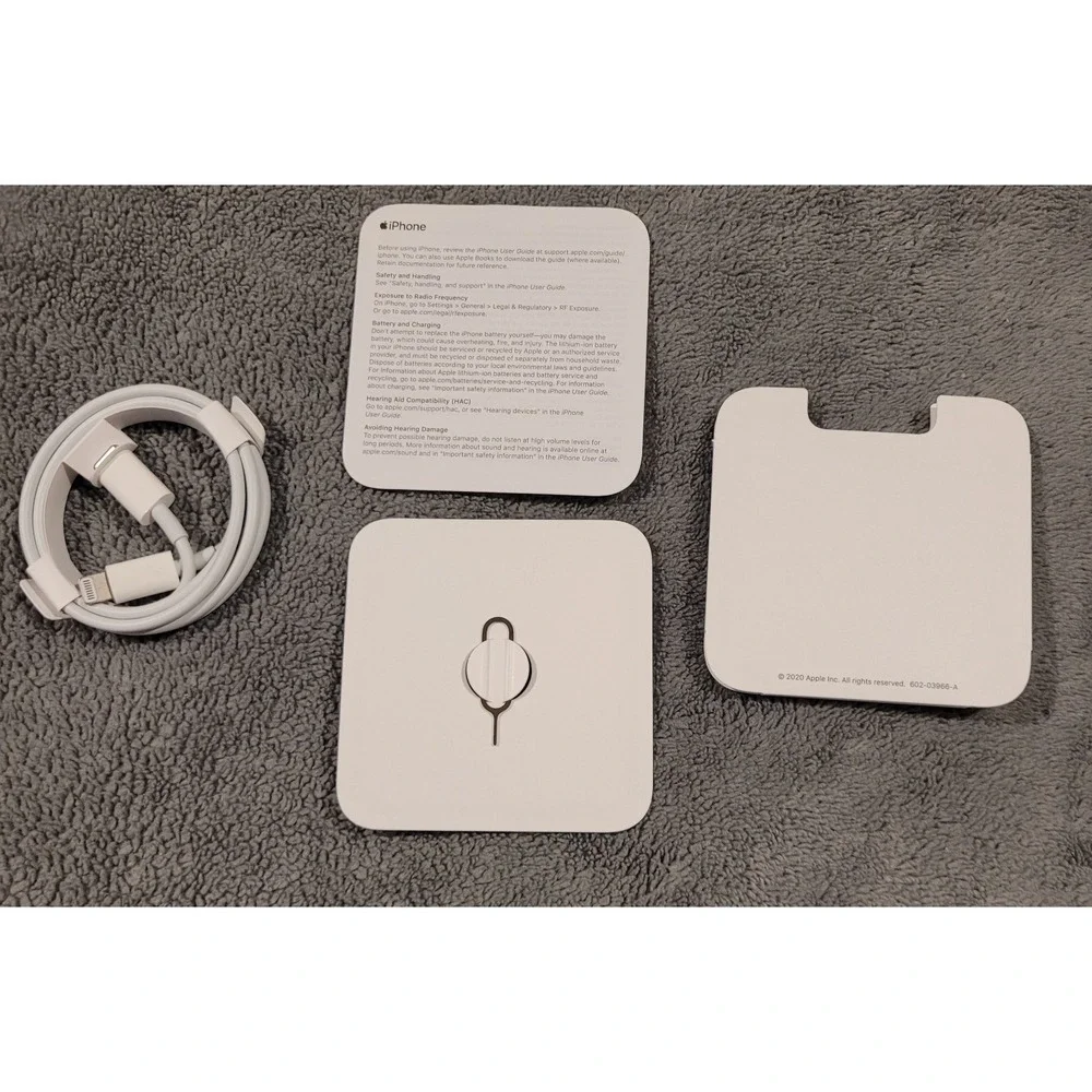 Original Apple iPhone 12 Pro Max *EMPTY BOX* Pacific Blue 256GB + OEM Cable